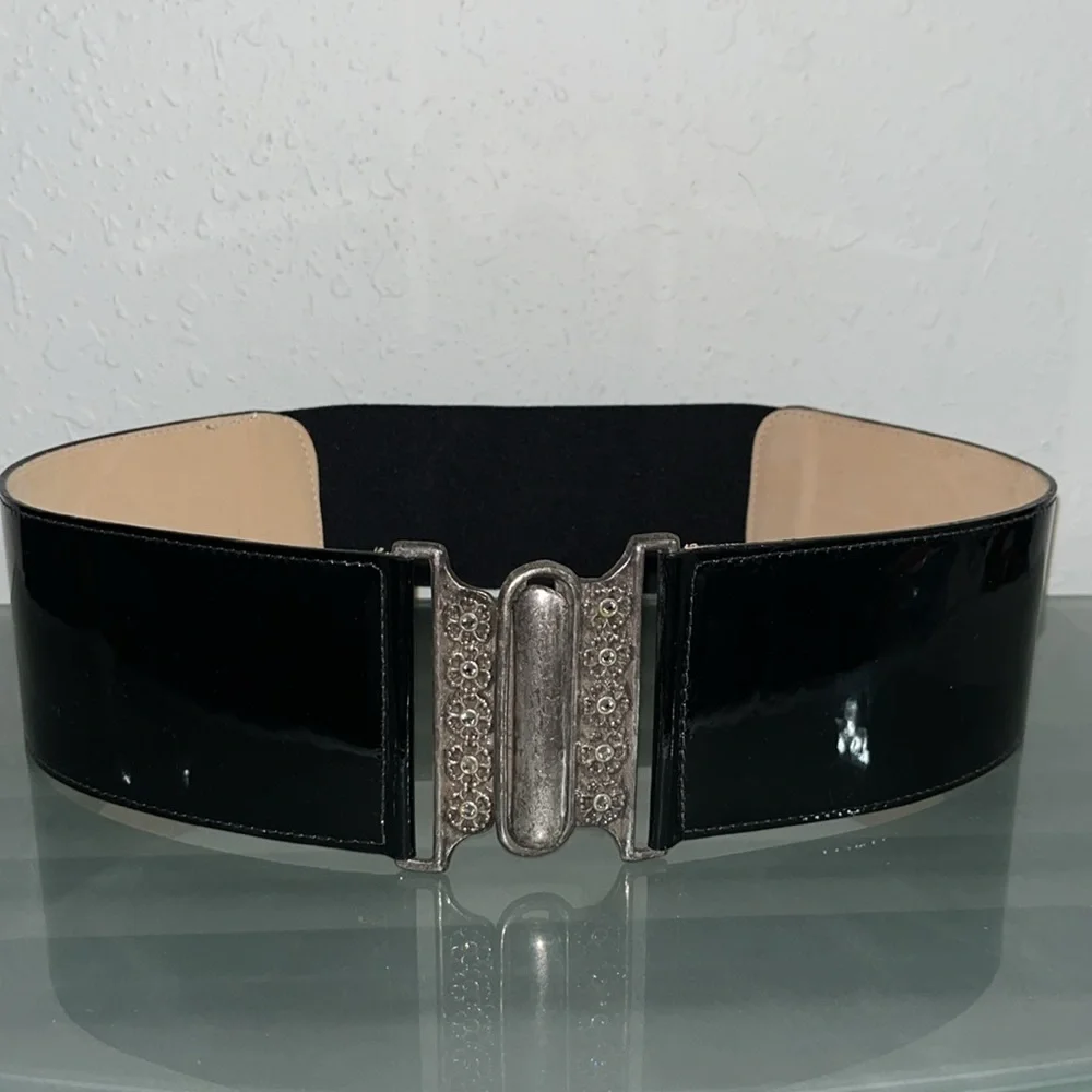 Leatherock women’s 3” Leather elastic back belt Festival Boho